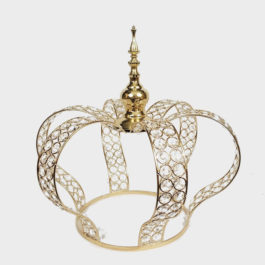 7005 GD – Gold Premium Real Crystal Beaded Crown Medium