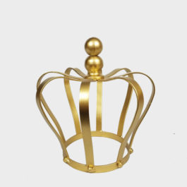 PF0136 GD – 8″ Matte Gold Metal Royal Crown