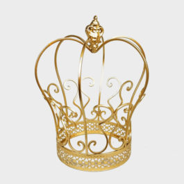 WIRE9-L GD – 13″ Large Wire Crown Decoration Topper