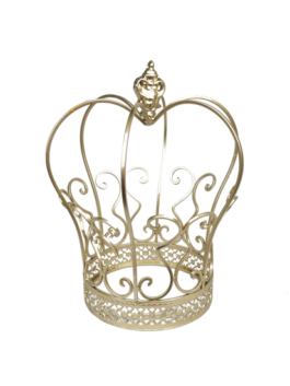 WIRE9-L SL – 13″ Large Wire Crown Decoration Topper