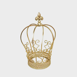 WIRE9-S GD – 9″ Small Gold Wire Crown Decoration Topper