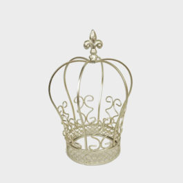 WIRE9-S SL – 9″ Small Silver Wire Crown Decoration Topper